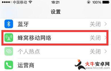 苹果手机无法使用蜂窝移动数据