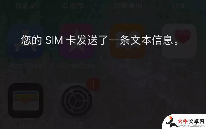 苹果手机老是跳出sim卡发送一条信息