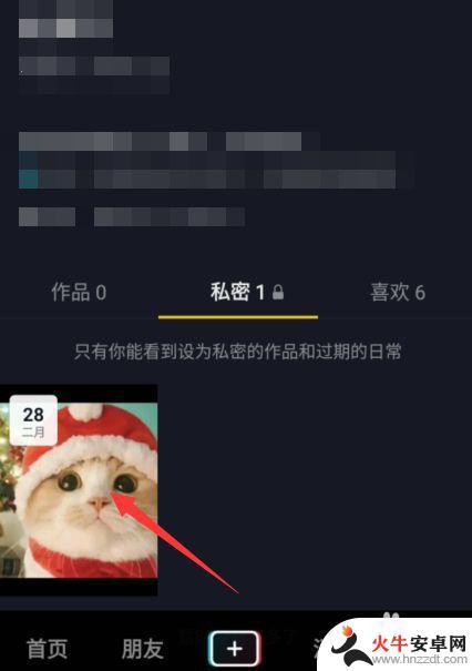 抖音发的私密作品怎么看不到