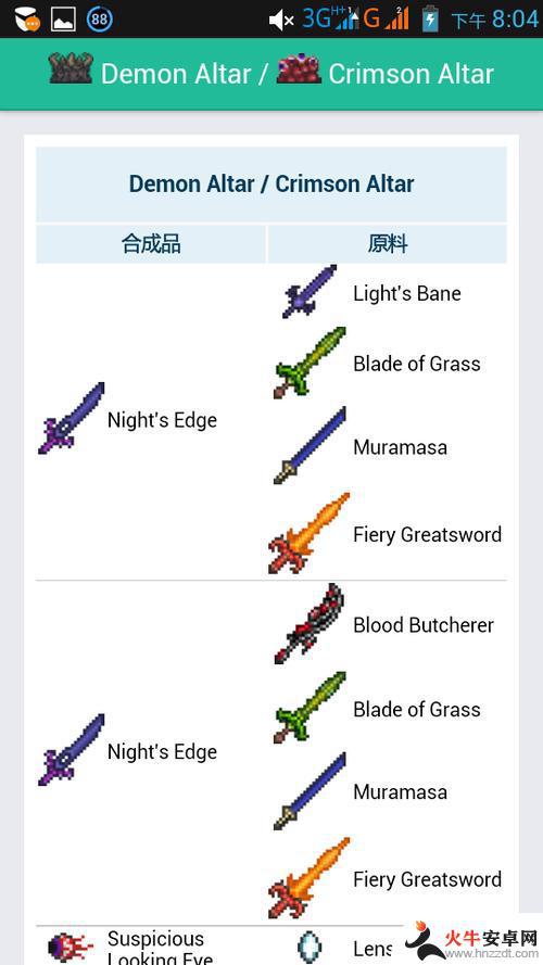 泰拉瑞亚永夜刃制作配方