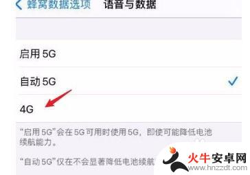 苹果手机4g网络在哪里设置